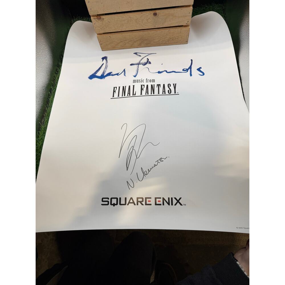 Music -Final Fantasy Concert Poster–Signed Nobuo Uematsu/N. Ukenator